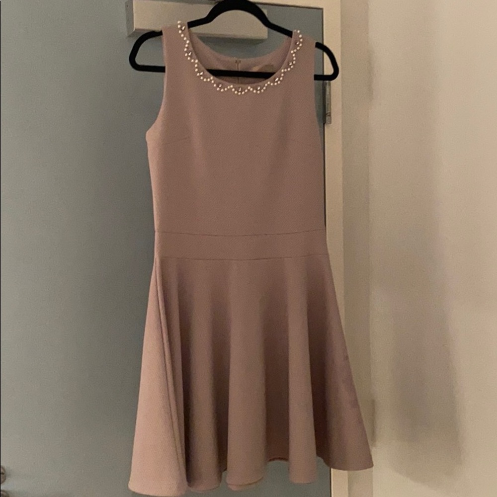 LAVENDER DRESS WITH BEAUTIFUL JEWLED NECKLINE
